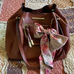 Steve Madden cognac 2 piece tote